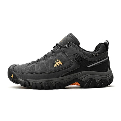 Men’s Leather Hiking Shoes Rubber Sole for Walking and Climbing