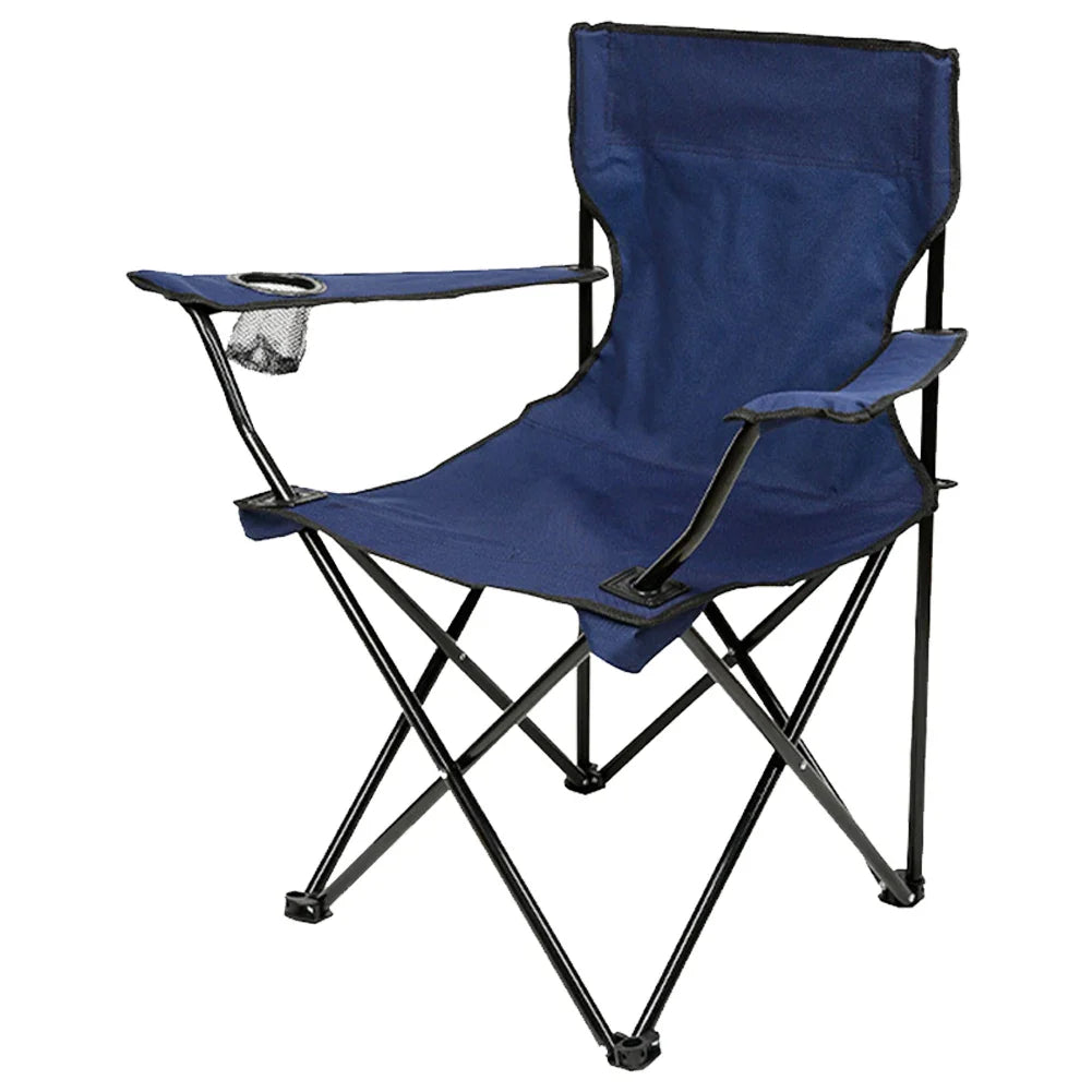 Folding Camping Chair Oxford Fabric With Bottle Holder Portable