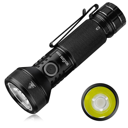 USB C Rechargeable LED Flashlight 21700 2100 lm 680 m Throw