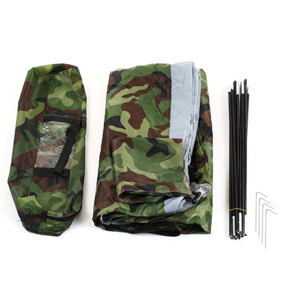 2 Person Single Layer Camping Tent Portable Camouflage for Summer