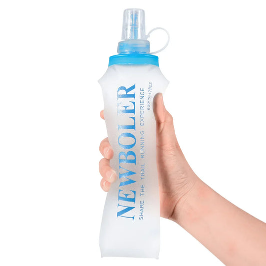 150 to 750 mL Collapsible Silicone Water Bottle for Hiking and Camping