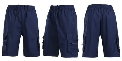 Men’s Hiking Cargo Shorts Lightweight Quick Dry Multi Pocket Elastic Waist