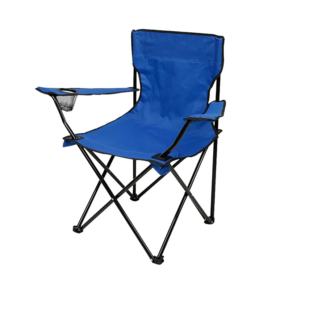 Folding Camping Chair Oxford Fabric With Bottle Holder Portable