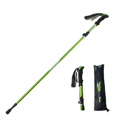5 Section Telescopic Trekking Pole Folding Portable with Carry Bag