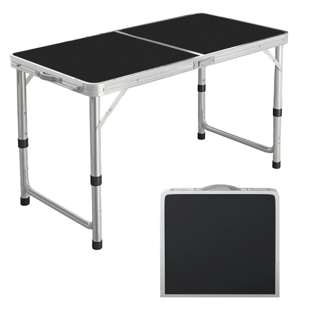 Adjustable Height Folding Camping Table Portable Small Size
