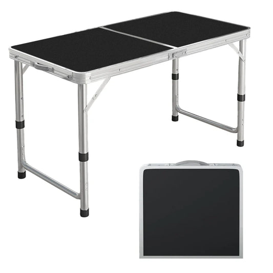 Adjustable Height Folding Camping Table Portable Small Size