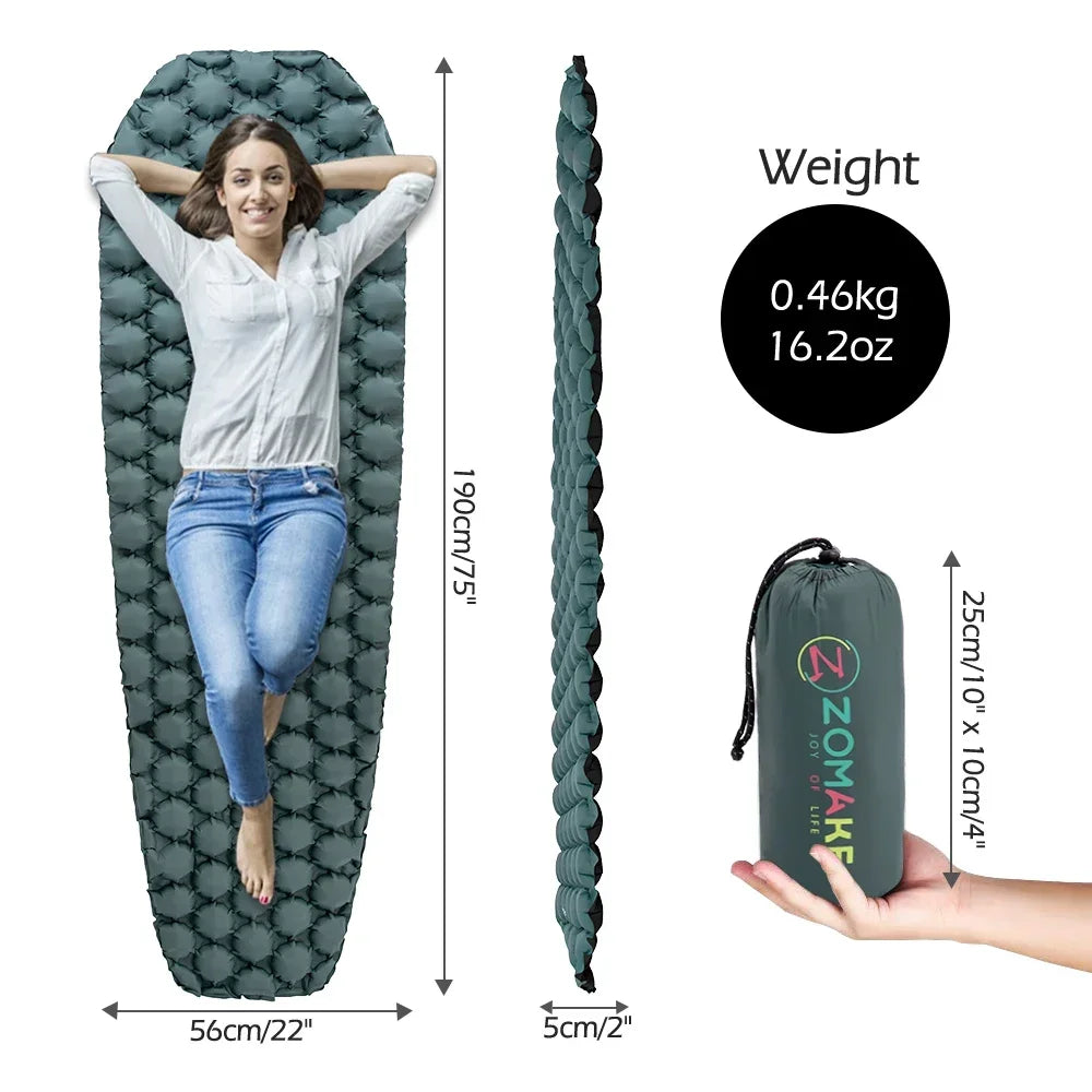 Ultralight Sleeping Pad – Fast-Inflating Solo Camping Mat