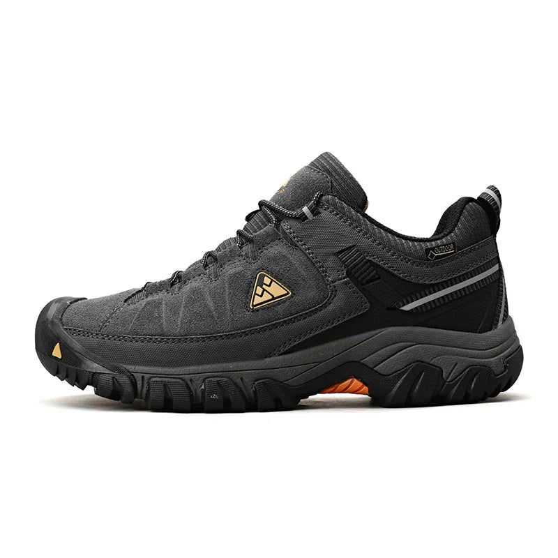 Men’s Leather Hiking Shoes Rubber Sole for Walking and Climbing