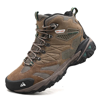Men’s Leather Hiking Boots – Tactical Outdoor Ankle Shoes for Trekking