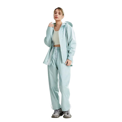 Adult Reflective Rain Suit Waterproof Jacket and Pants