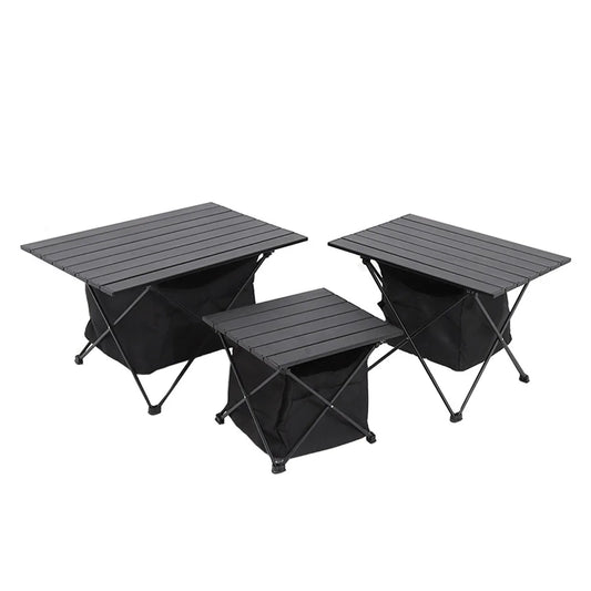 Portable Folding Camping Egg Roll Table with Storage Bag