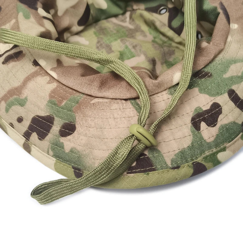 Camouflage Boonie Hat Wide Brim Unisex Foldable Sun Hat