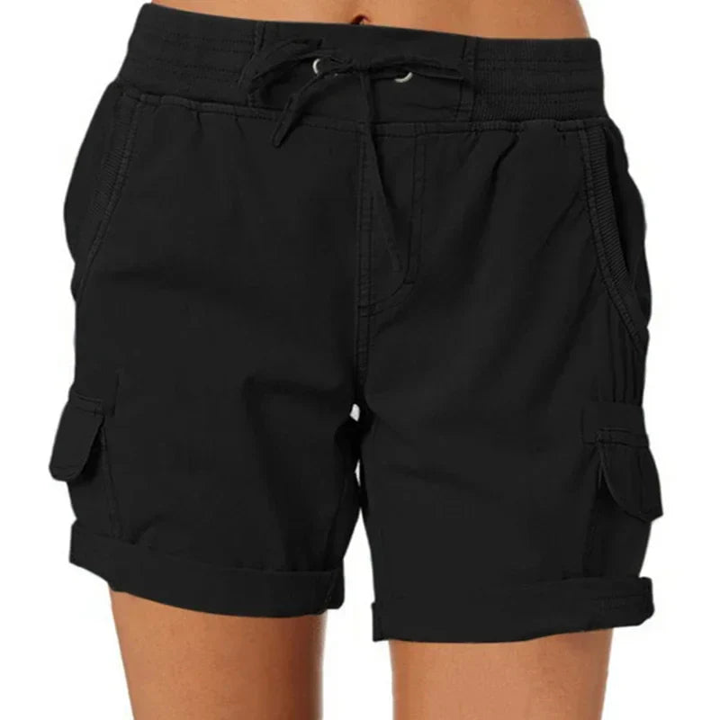Women’s Butterfly Print Cargo Shorts Summer Plus Size
