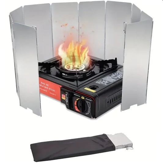 Aluminium Stove Windscreen Ultralight Foldable 8 or 10 Plates