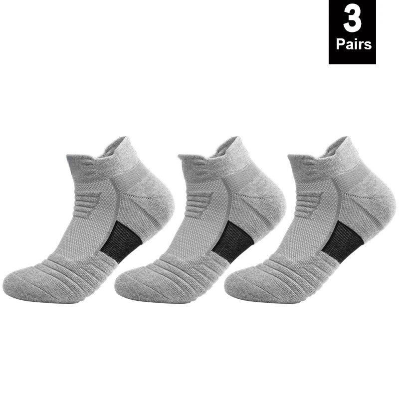 3 Pairs Cotton Crew Socks Breathable Anti Slip Unisex 38 to 44
