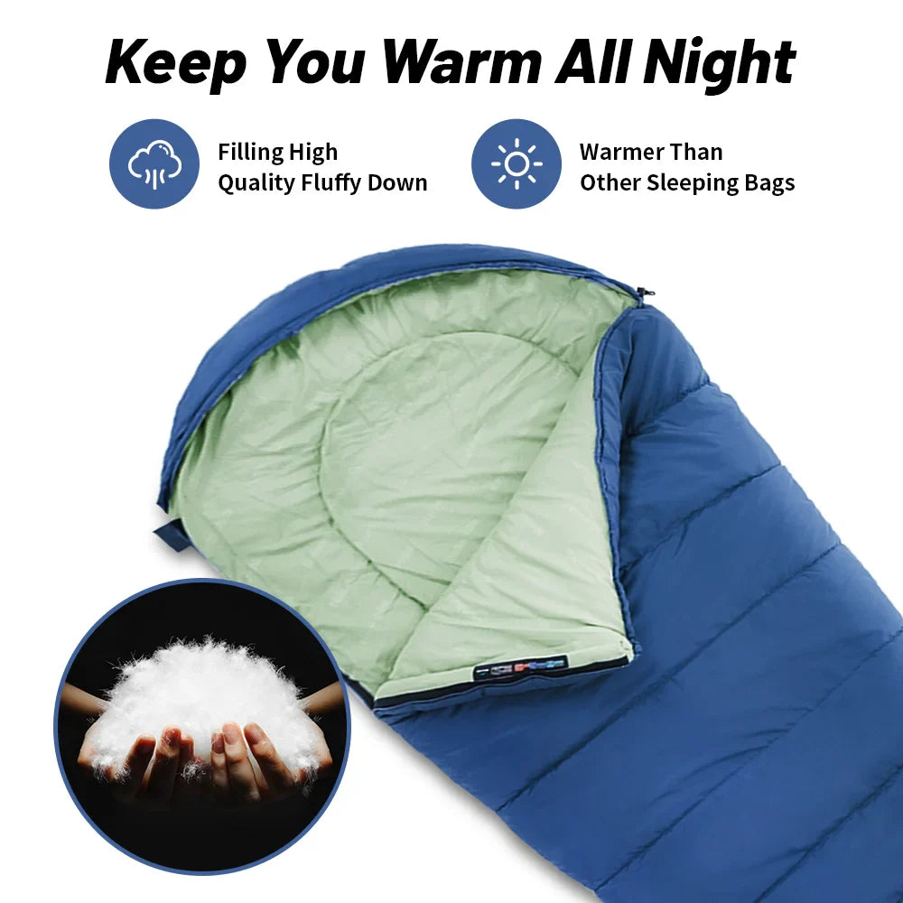 Ultralight Waterproof Cotton Mummy 4 Season Camping Sleeping Bag