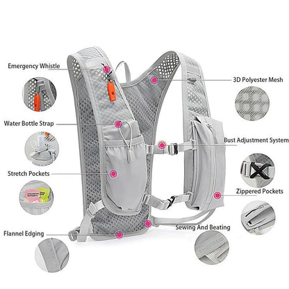 Breathable Hydration Vest Backpack with Water Bag for Hiking