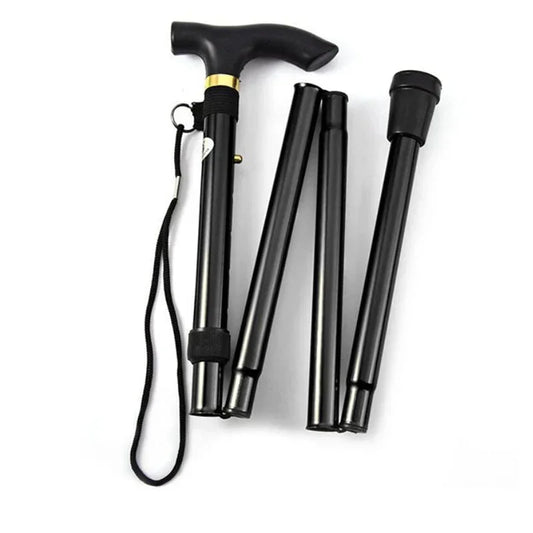 4-Section Aluminum Folding Hiking Stick – Lightweight with Non-Slip Grip