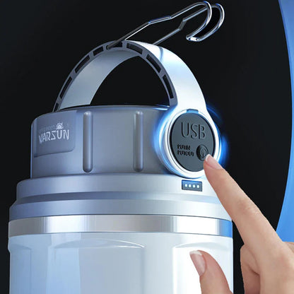 1100 Lumen Solar Rechargeable Camping Lamp LED Long Runtime