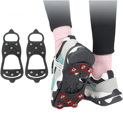 8 Teeth Ice Gripper Spikes for Shoes Winter Anti Slip Crampons