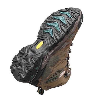 Men’s Leather Hiking Boots – Tactical Outdoor Ankle Shoes for Trekking