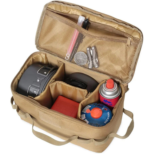 Camping Storage Bag – Gas Canister, Tools & Cookware Organizer