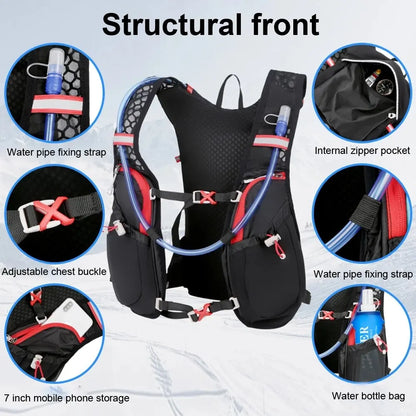 NEWBOLER 5L Running Vest – Ultralight Hydration Pack with 2L Water Bladder