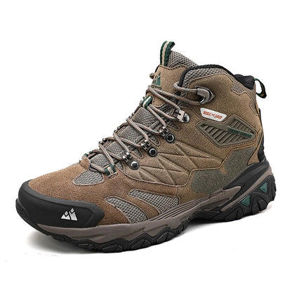 Men’s Leather Hiking Boots – Tactical Outdoor Ankle Shoes for Trekking