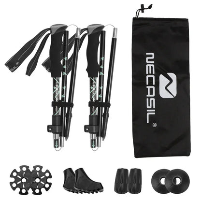 2PCS Folding Trekking Poles – Ultralight Walking Sticks for Hiking & Nordic Walking