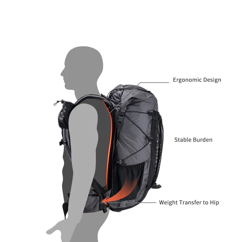 60 L Ultralight Waterproof Hiking Backpack Large Capacity