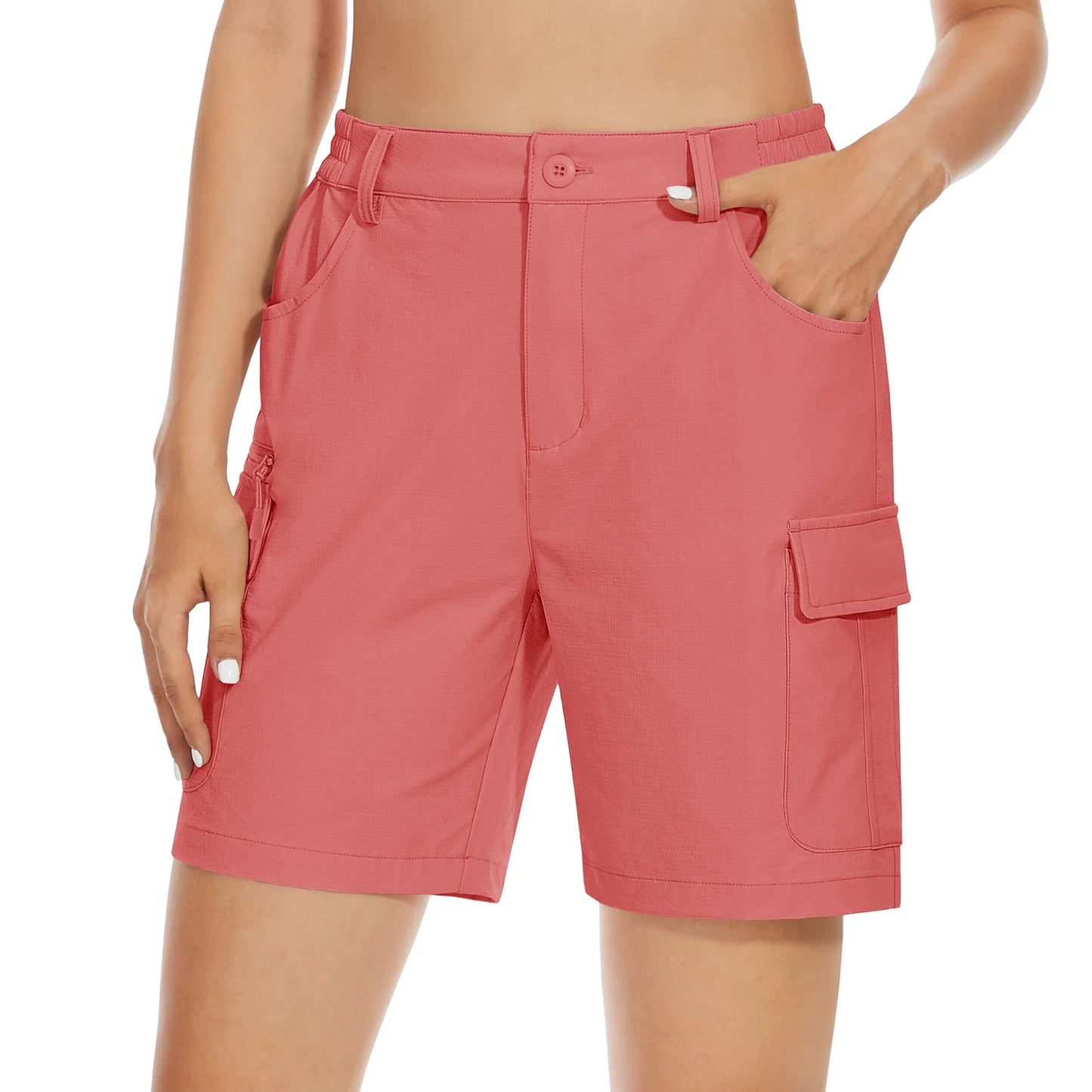Women’s Hiking Shorts Quick Dry Waterproof Ripstop with Zipper Pockets