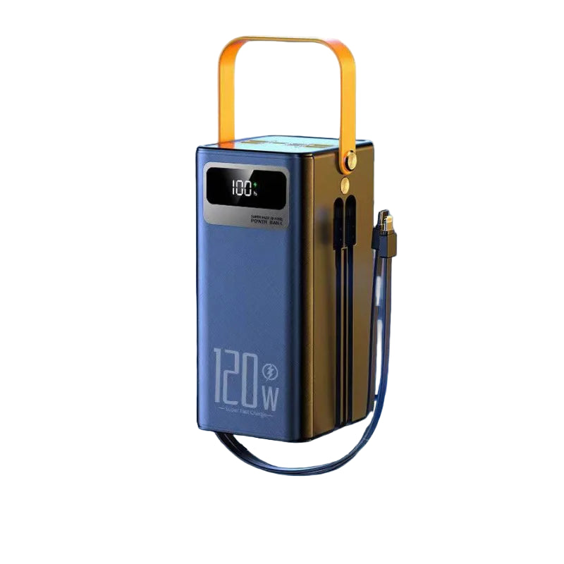 120 W Power Bank 160000 mAh with Built In Cable for Camping