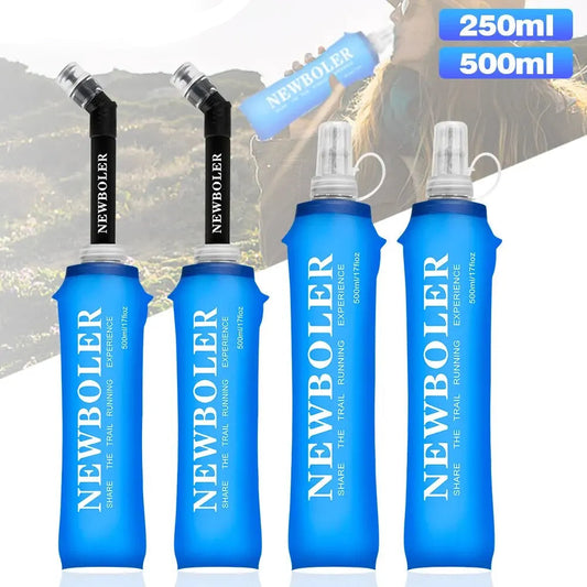 250 to 500 mL TPU Soft Flask Folding Water Bottle Collapsible for Hiking