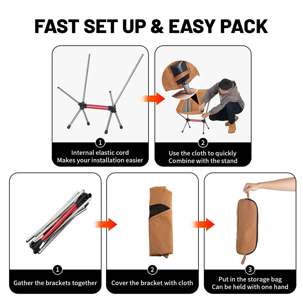 Compact and Portable Folding Camping Chair Seat