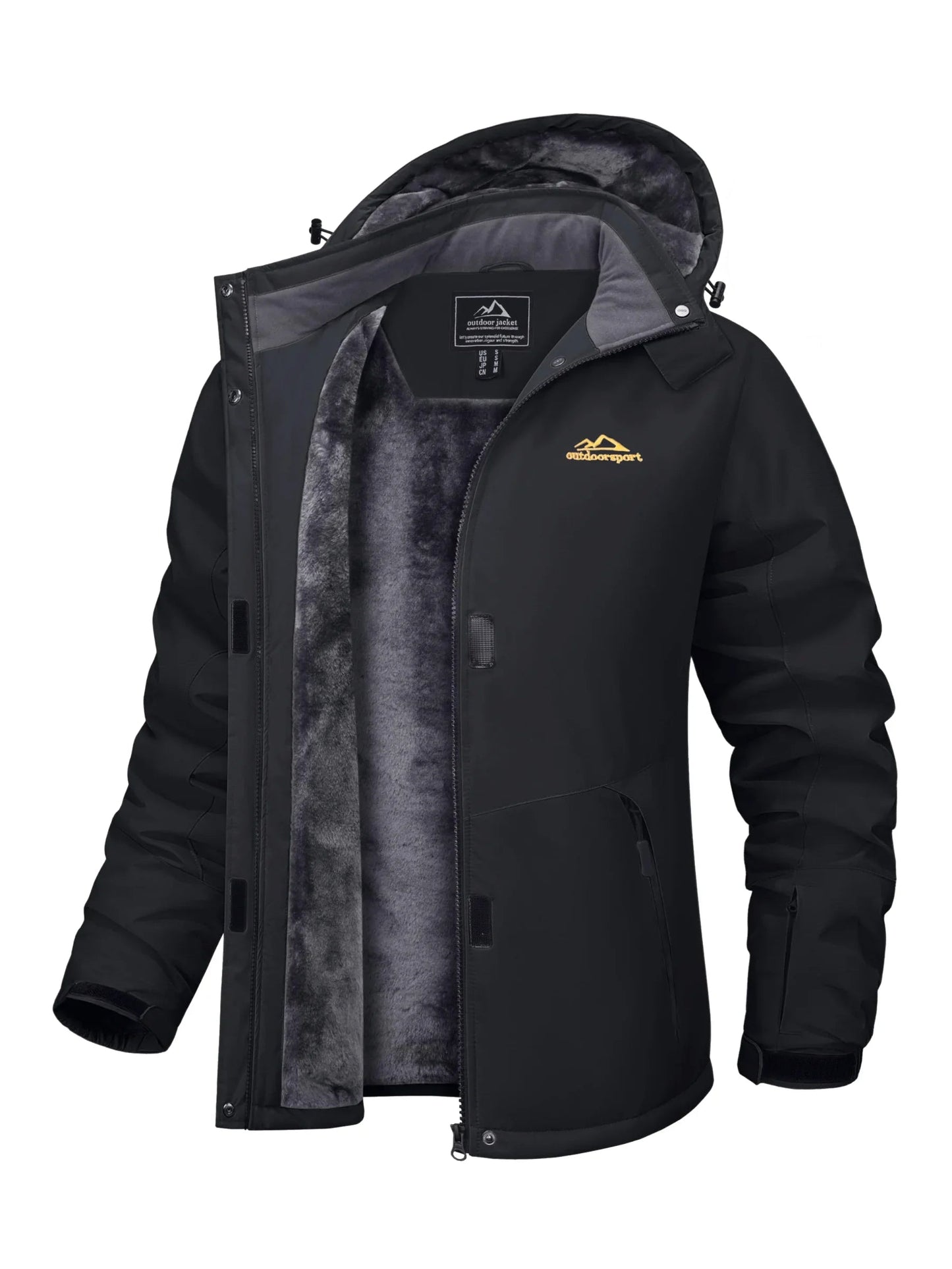 Women’s Winter Parka Waterproof Fleece Lined Hooded With 5 Pockets