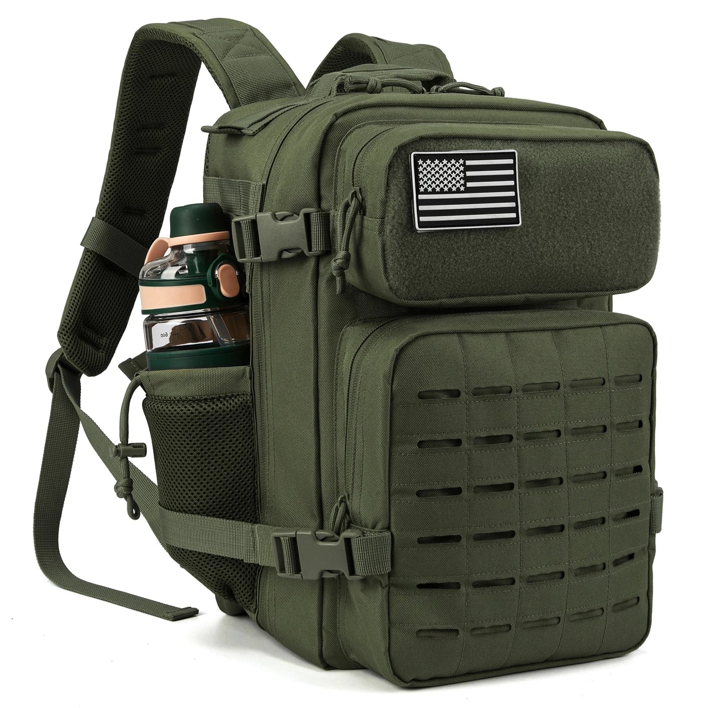 25 L MOLLE Tactical Backpack EDC Hiking Rucksack with Bottle Holder