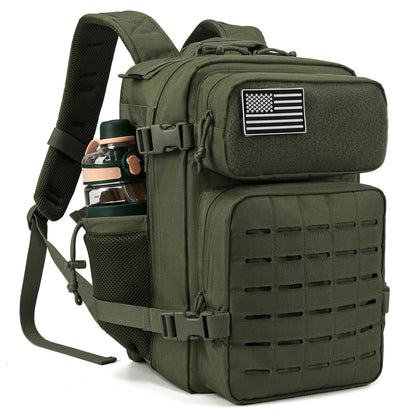 25 L MOLLE Tactical Backpack EDC Hiking Rucksack with Bottle Holder