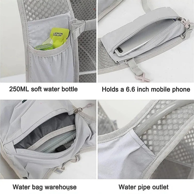 Breathable Hydration Vest Backpack with Water Bag for Hiking