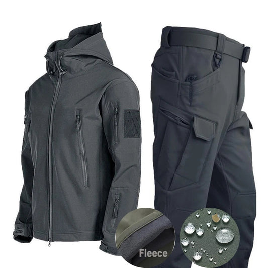 Men’s Tactical Softshell Set – Waterproof Jacket & Pants for Outdoor & Hiking