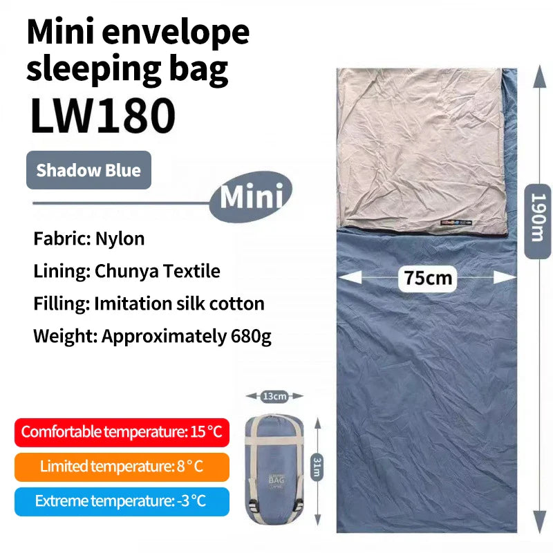 Ultralight Adult Sleeping Bag Compact Waterproof Washable Down Cotton