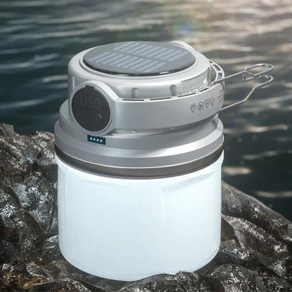 1100 Lumen Solar Rechargeable Camping Lamp LED Long Runtime