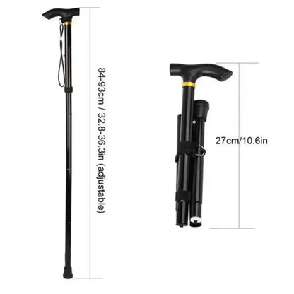 4-Section Aluminum Folding Hiking Stick – Lightweight with Non-Slip Grip
