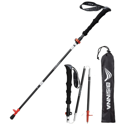 Folding Trekking Poles – Carbon Fiber Telescopic Sticks (1pc / 2pcs)