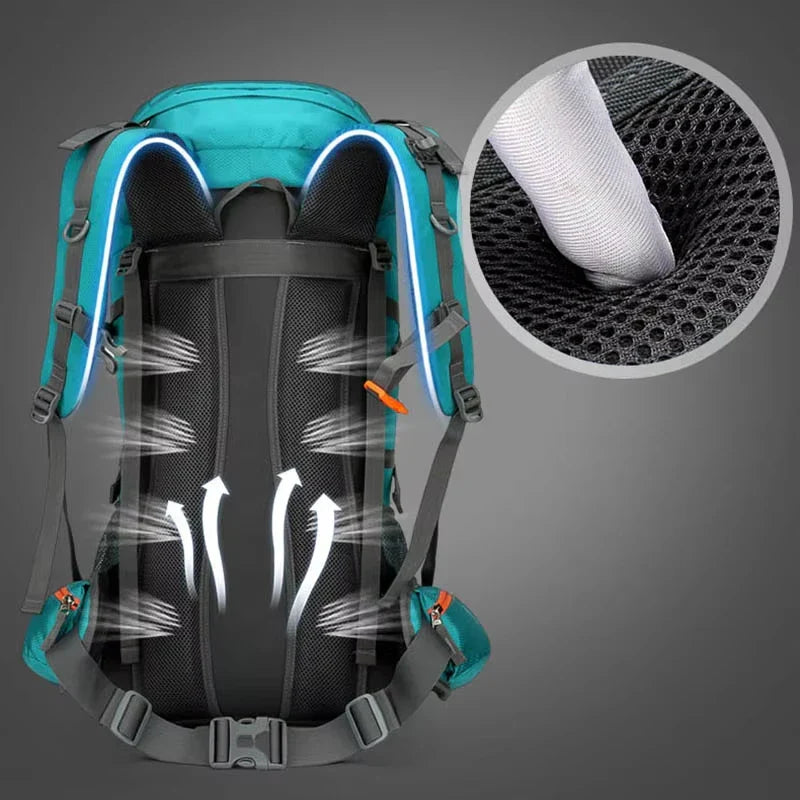 Hiking Backpack Large Capacity with Rain Cover for Camping
