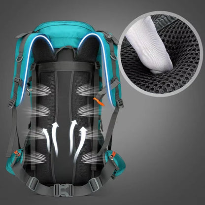 Hiking Backpack Large Capacity with Rain Cover for Camping