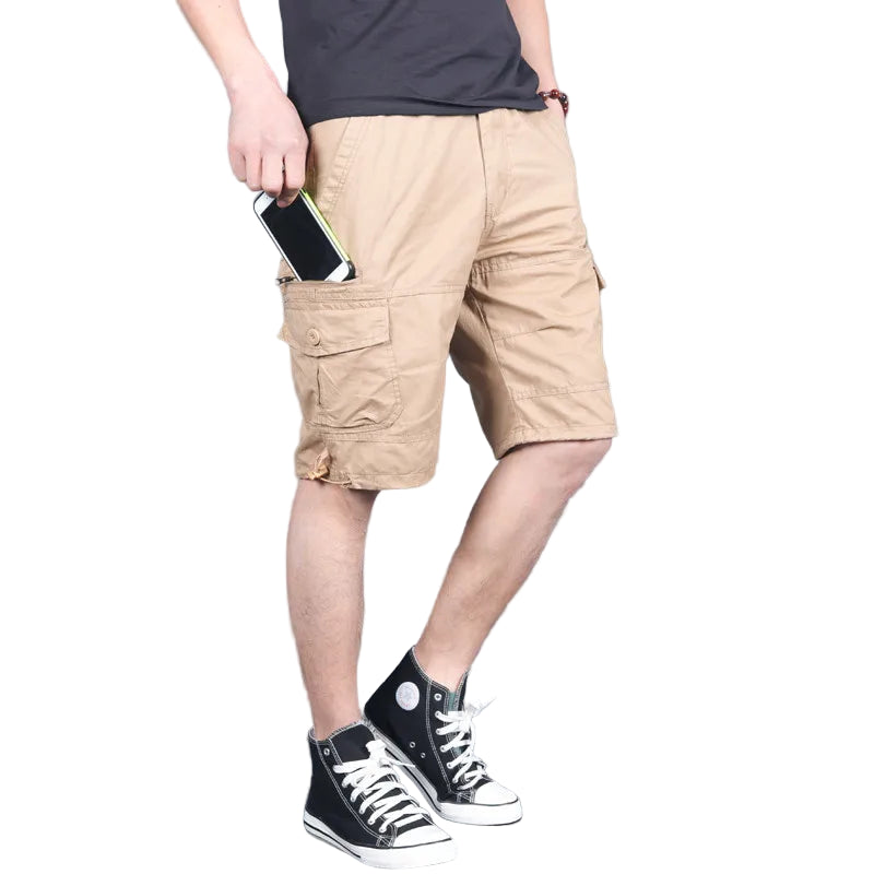 Men’s Cotton Cargo Shorts Knee Length Summer Up to 6XL