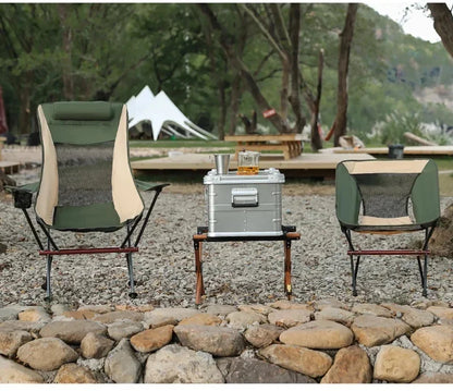 Ultralight Aluminum Moon Camping Chair Portable Folding