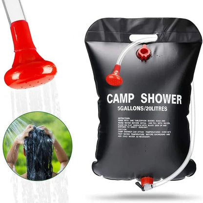 20 to 40 L Foldable Solar Camping Shower Bag