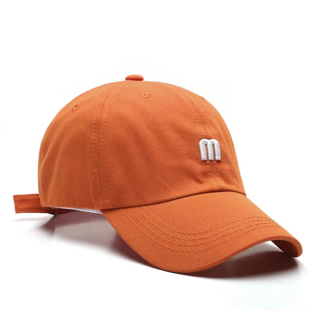 Unisex Cotton Baseball Cap with Embroidered Letters