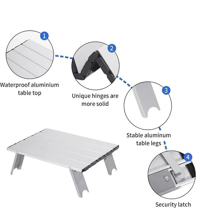 Ultralight Folding Camping Table Portable Aluminium Alloy